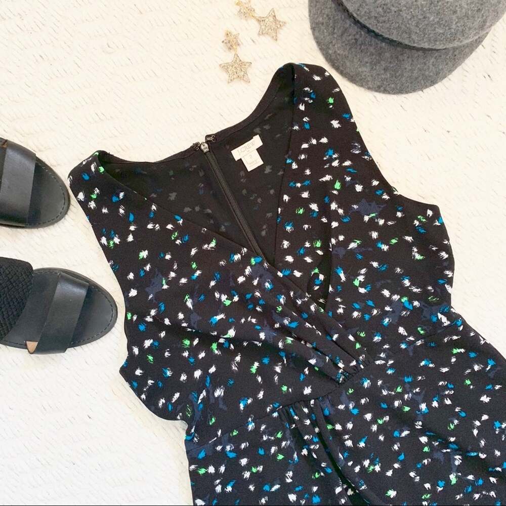 J. Crew Sleeveless Dot Dress